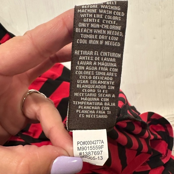 Fever Pink Ginger & Black Striped Maxi Dress Size Small Sleeveless Stretch NWT - Picture 5 of 10